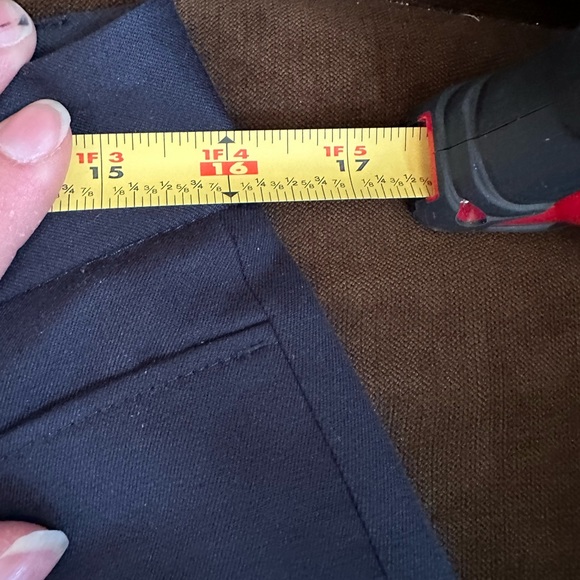 Talbots Navy Blue Curvy Straight Leg Mid Rise Sz 10 With Back Pockets - Picture 11 of 13